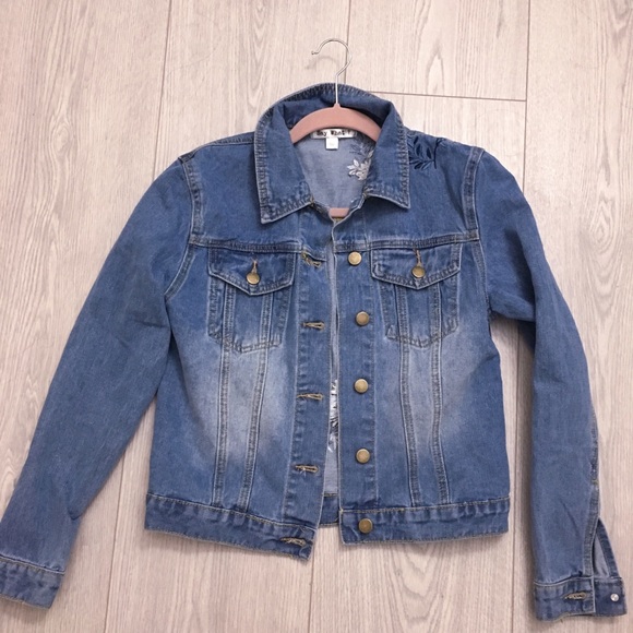 Embroidered jean jacket - Picture 2 of 3